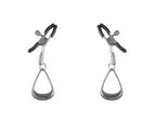 Sportsheets Velvet Noir Tuggable Nipple Clamps (Hematite-Plated) - SS37005