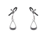 Sportsheets Velvet Noir Tuggable Nipple Clamps (Hematite-Plated) - SS37005
