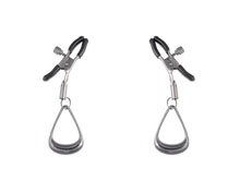 Sportsheets Velvet Noir Tuggable Nipple Clamps (Hematite-Plated) - SS37005