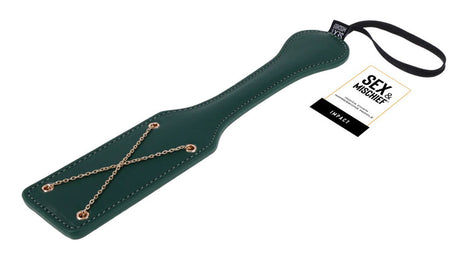 Sportsheets Indica Chain Impressions Paddle — Emerald Green - SS10225