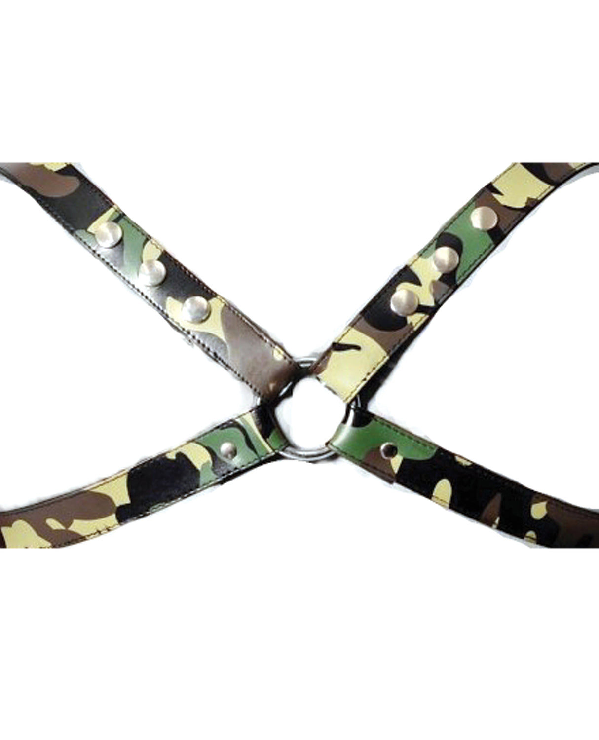 Sensual Sin Leather X Harness - Camo Large/Extra Large by Sensual Sin