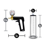 Blush Performance Vx7 Vacuum Penis Pump — Clear with Brass Trigger - BL-06401