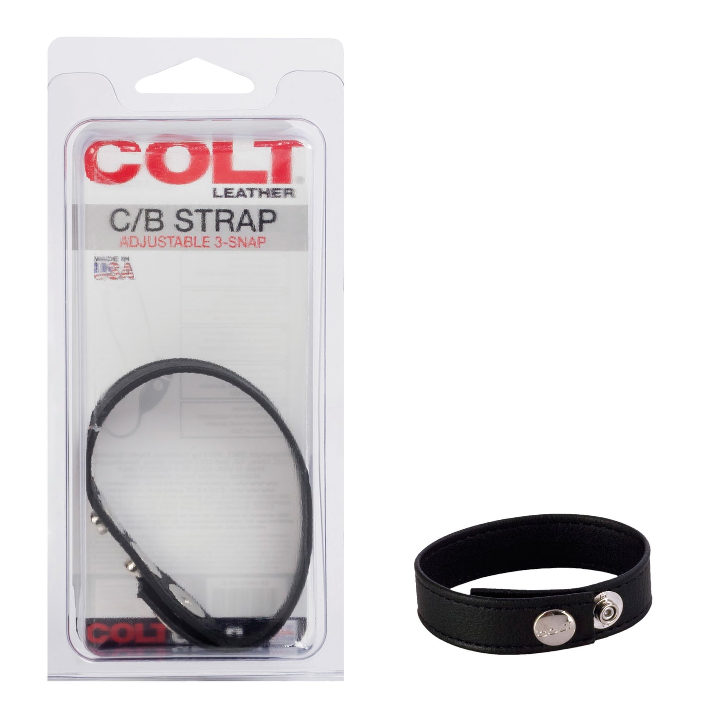Colt Adjustable 3 Snap Leather by CalExotics
