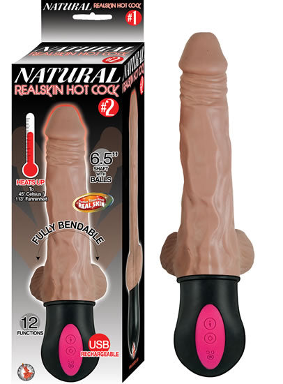 "Natural Realskin Hot Cock #2 - With Balls - Brown NW2814"