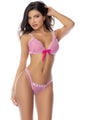 Mapale Two-Piece Lace Lingerie Set — Large/XL, Pink Romance - GE-80004PKLXL