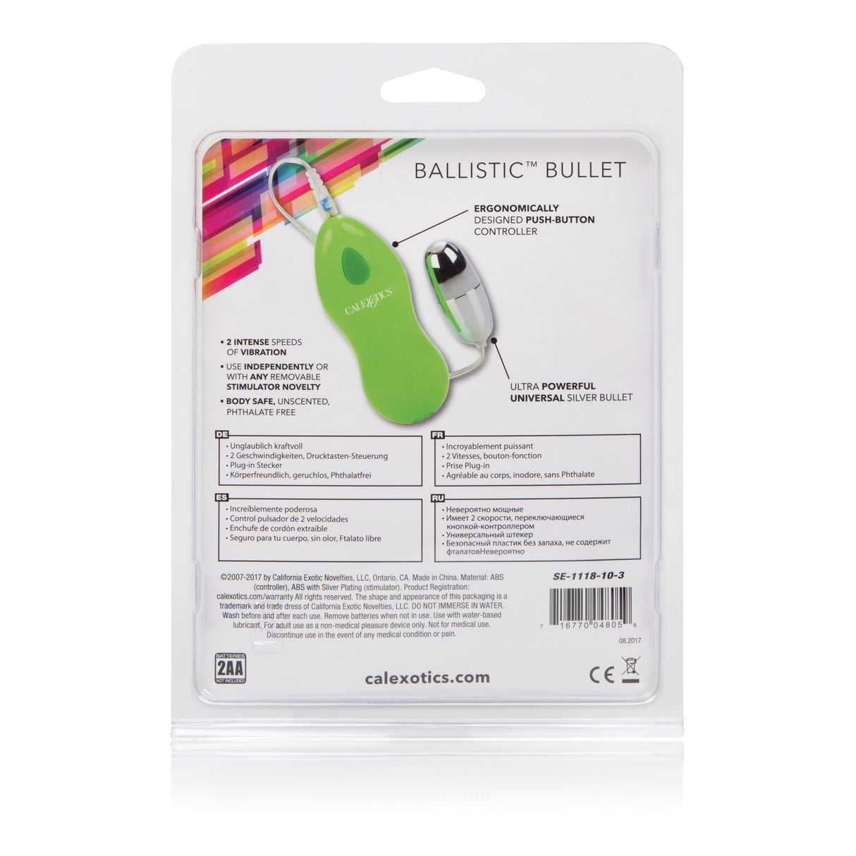 CalExotics Ballistic Bullet Vibrator, 6 cm x 3 cm - SE1118103