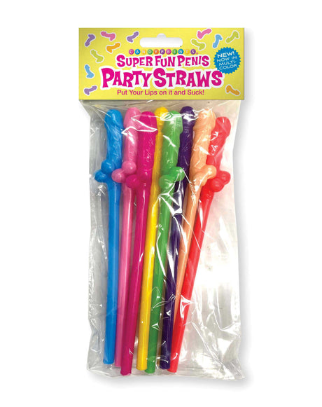 Little Genie Super Fun Multicolor Penis Party Straws - LG-CP1111