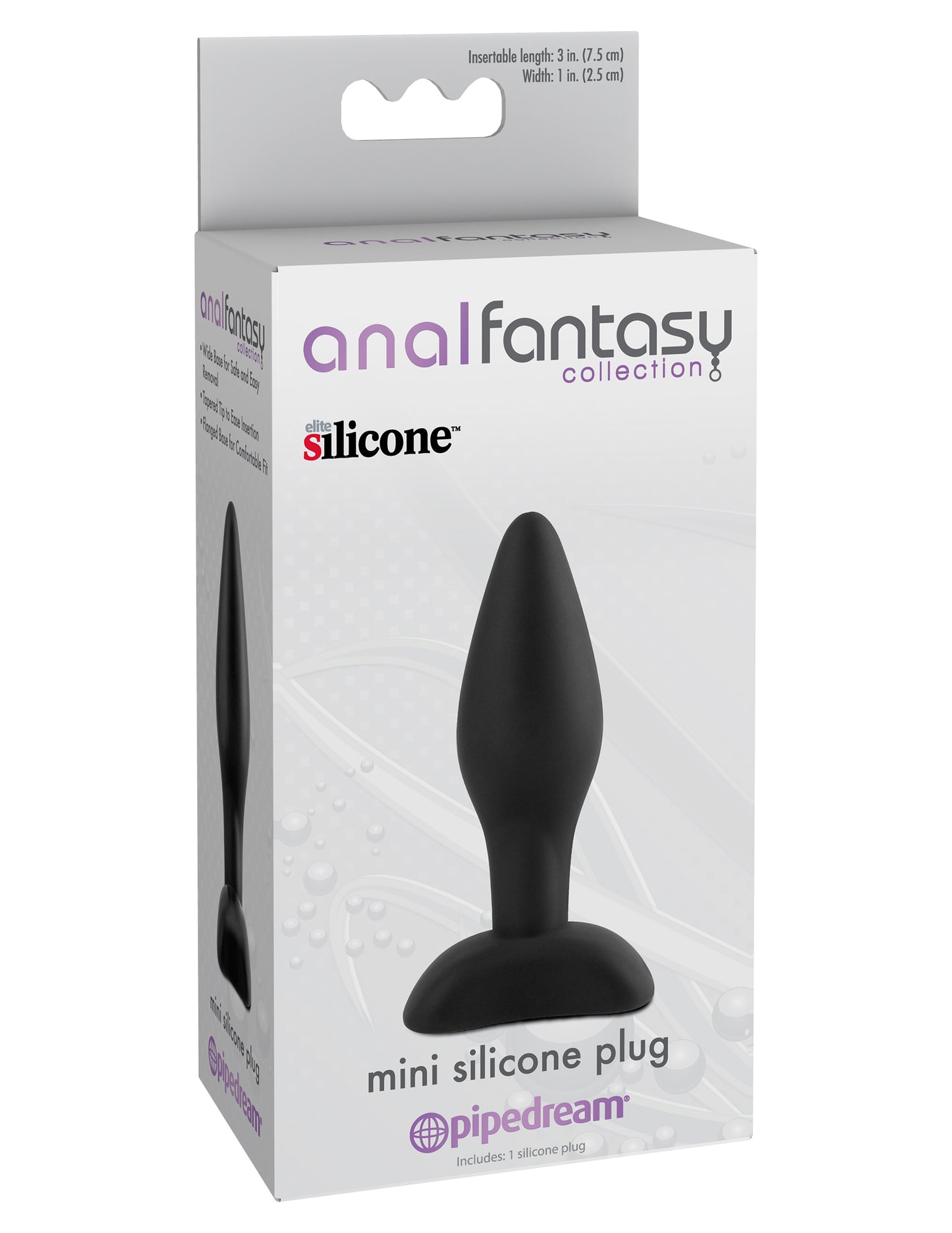 Anal Fantasy Collection Mini Silicone Plug - Black by Pipedream