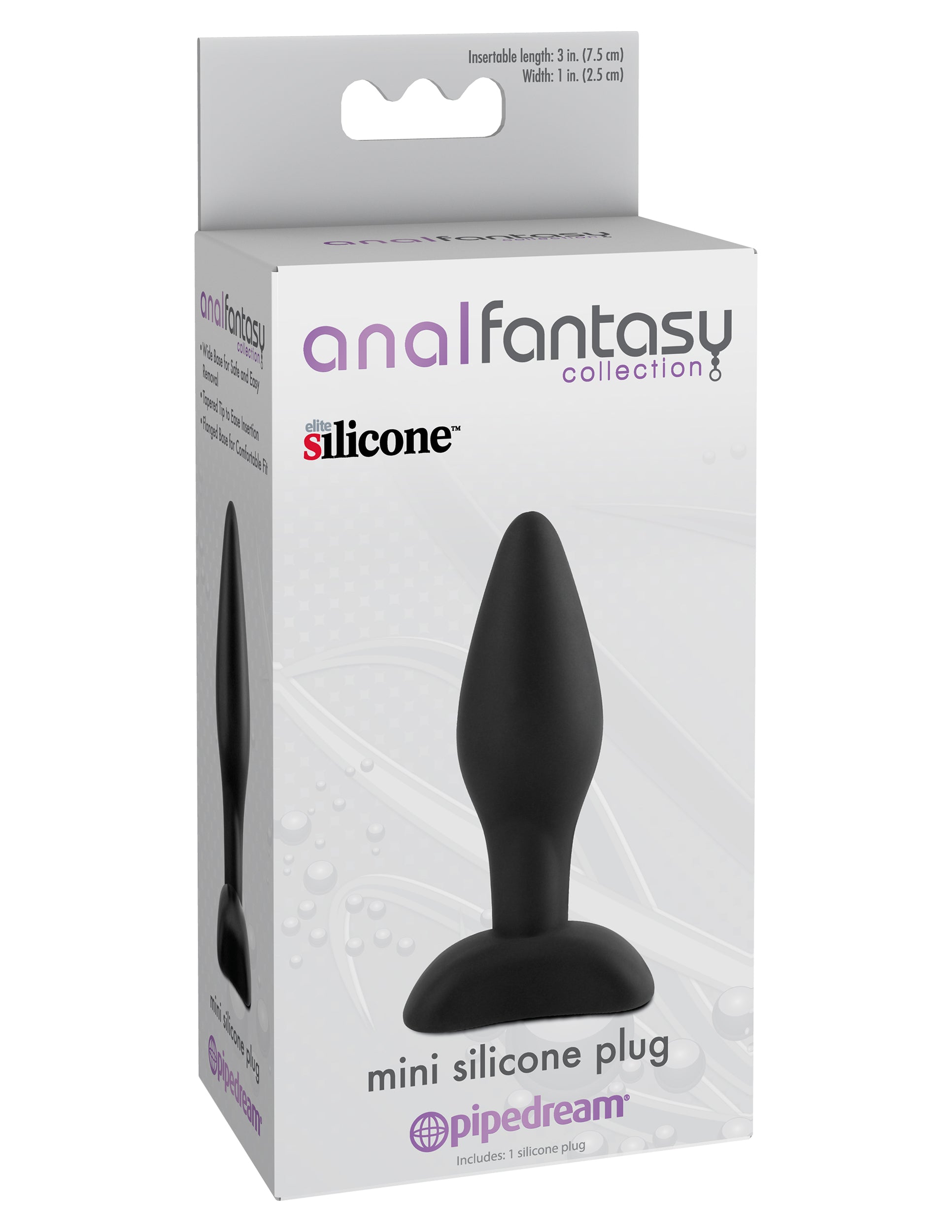 Anal Fantasy Collection Mini Silicone Plug - Black by Pipedream