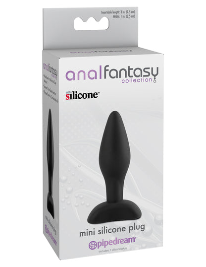 Anal Fantasy Collection Mini Silicone Plug - Black by Pipedream