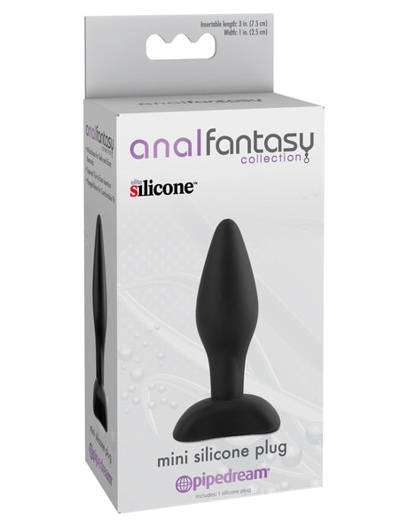 Anal Fantasy Collection Mini Silicone Plug - Black by Pipedream