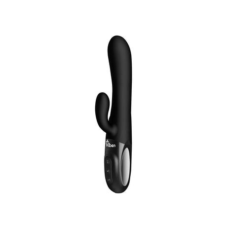 Viben Hypnotic Thrusting Rabbit Vibrator with Clit Teaser — Black/Pink - VB-66108