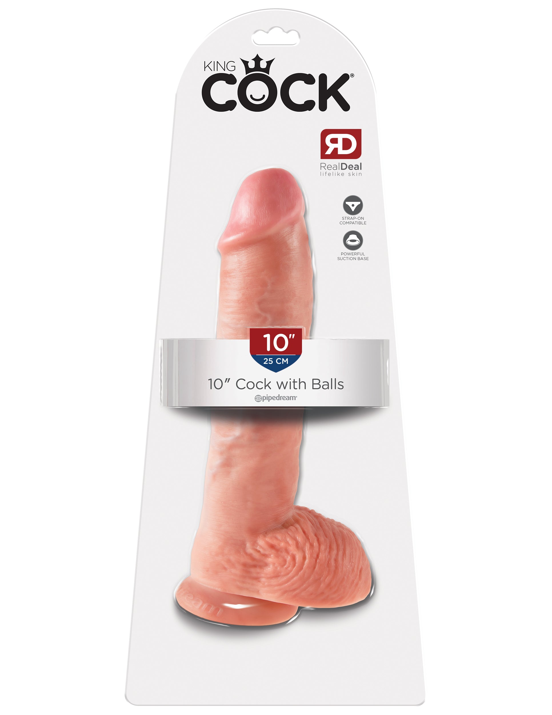 King Cock 10-Inch Cock With Balls - Flesh by Pipedream