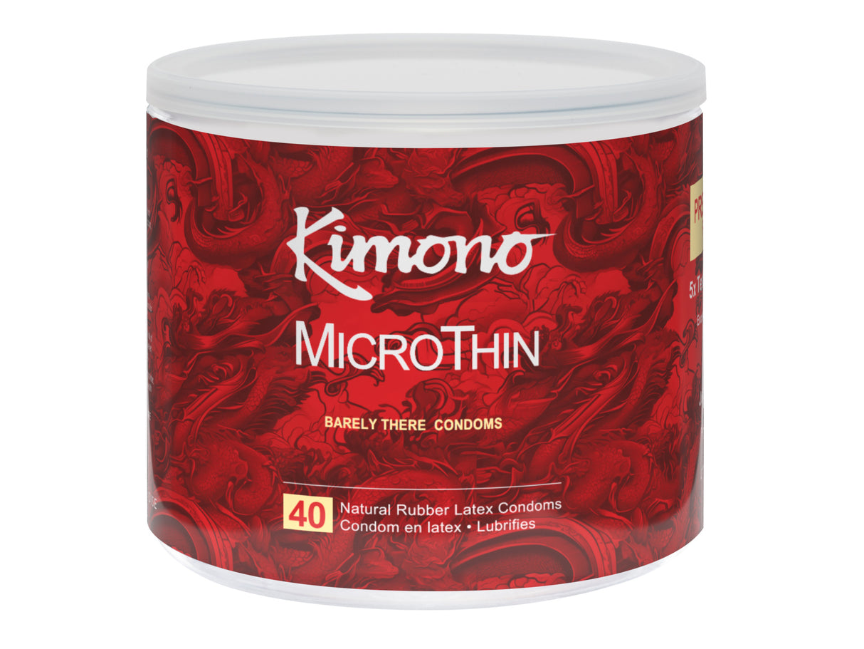 Paradise Marketing Kimono MicroThin Condoms — Straight-Sided, 40 Count - PM30470-9