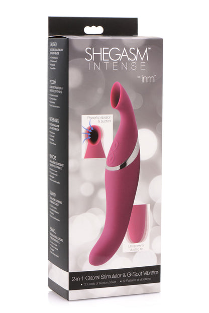 Shegasm Intense 2 in 1 Clit Stimulator - Pink by XR Brands