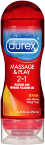 Paradise Marketing Durex Massage & Play 2-in-1 Ylang Ylang Massage Gel & Lubricant, 200 ml - PM7638