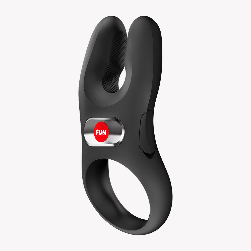 Fun Factory NS Classic Vibrating Cock Ring, Black (3.62 x 1.69 in) - FUN-979
