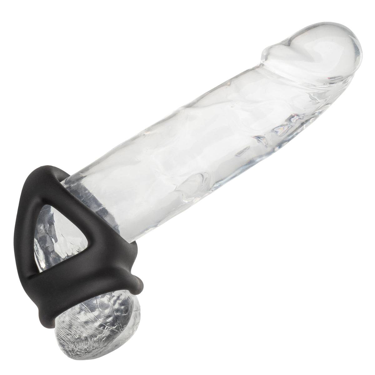 Alpha Liquid Silicone Dual Cage and Ring - Black Ring - Black