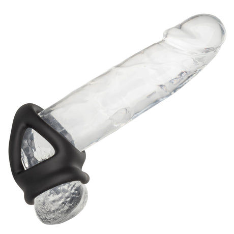 Alpha Liquid Silicone Dual Cage and Ring - Black Ring - Black