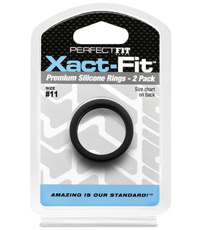 Perfect Fit Xact-Fit Cock Ring 2-Pack — Size #11 - PF-CR74B