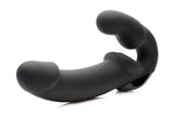 XR Brands Urge Silicone Strapless Strap-On with Remote — Black - SU-AF707
