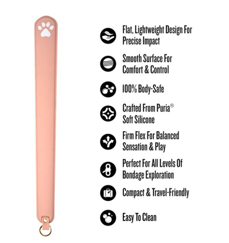 Blush Temptasia Ardor Slapper — Puria Silicone, Pink, 16.73 in - BL-55560