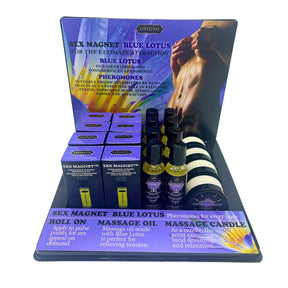 Kama Sutra Blue Lotus Sex Magnet Pheromone Prepack Display — 20 Units - KS12065