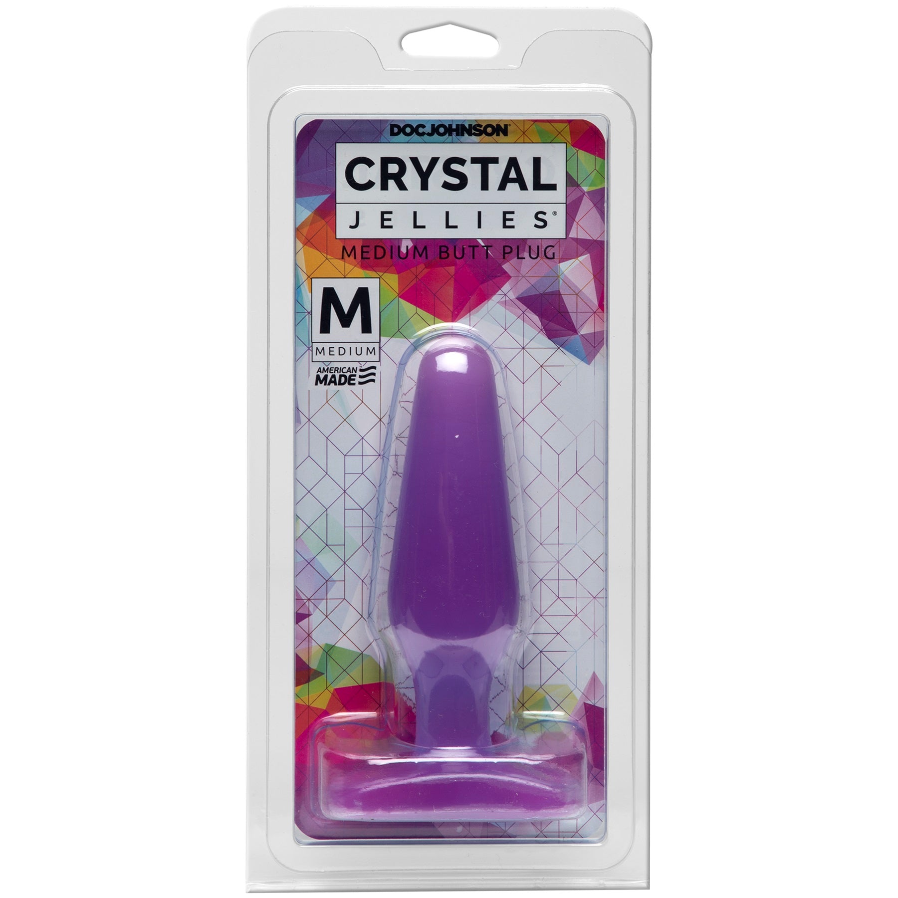 Crystal Jellies Butt Plug - Medium - Purple by Doc Johnson
