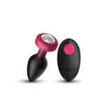 Eluxe Vibrating Clr Gem Rbyombre Plug Md With Remote
