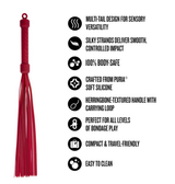 Blush Temptasia Ardor Flogger — Red, 17.72 in Silicone - BL-55508