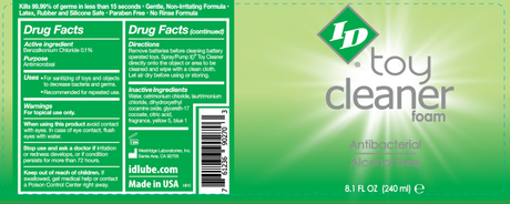 I.D. Lubricants Toy Cleaner Foam — 8.1 oz - ID-ZTY-08