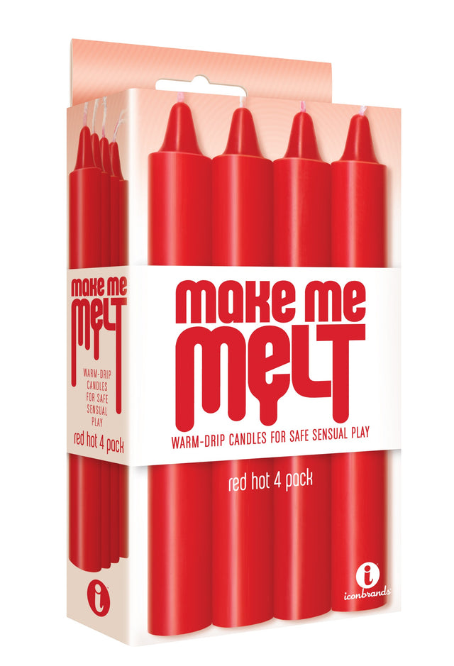 Icon Brands Make Me Melt Red Hot Wax-Play Candles, 4-Pack - ICB2324-2