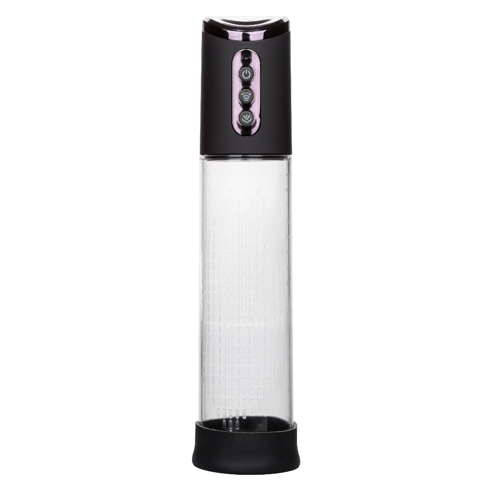 CalExotics Peak Rechargeable Penis Pump — Black/Clear, 11.5 in - SE5500253