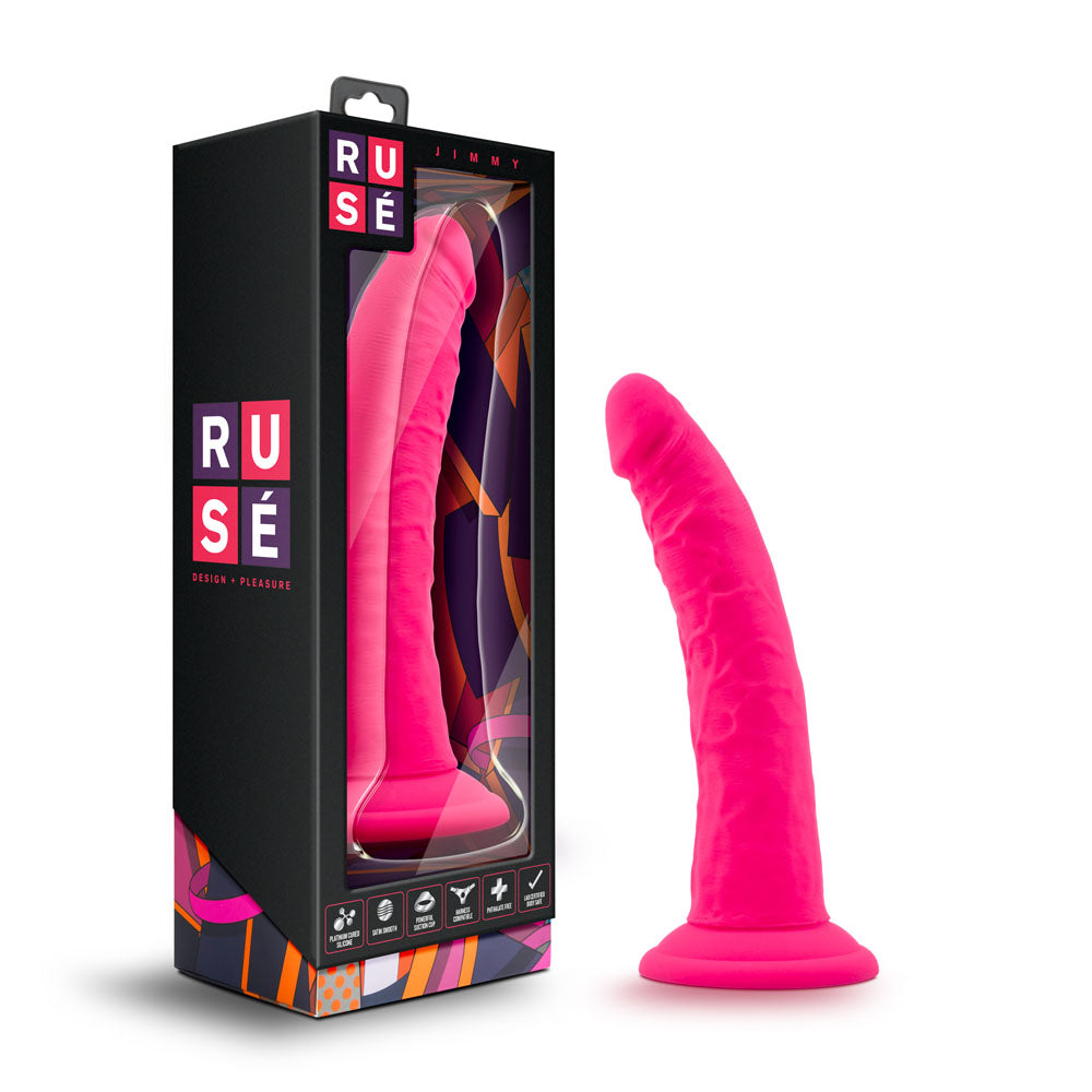 Blush Ruse Jimmy Realistic Dildo — 7-inch Insertable, Hot Pink - BL-80700
