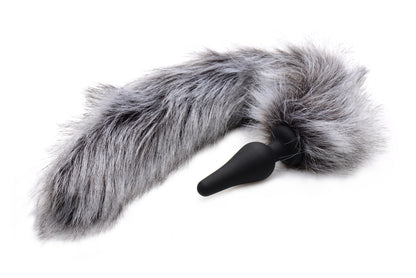 Grey Wolf Tail Anal Plug and Ears Set by XR Brands