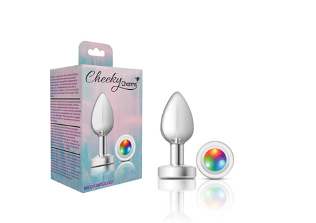 Viben Light-Up Silver Metal Anal Plug — Medium - VB-CC9139