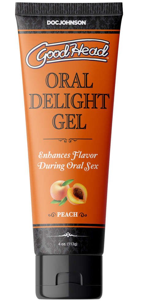 Doc Johnson GoodHead Oral Delight Gel — Peach, 4 oz - DJ1361-09-BU