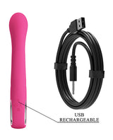 Pretty And Pink Novak Handle Rabbit Vibrator — Pink