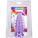 Doc Johnson Crystal Jellies Anal Twist — 6 Inch, Purple - DJ0289-13-CD