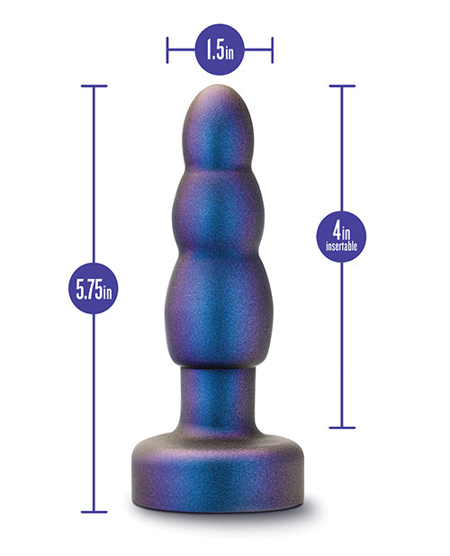 Anal Adventures Matrix Kinetik Remote Anal Plug — Space Age Blue, 5.75 in