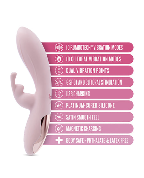 Blush Novelties Morgan Rabbit Vibrator — Pink, Dual-Point Stimulation
