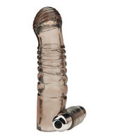 Blue Line C & B 5.25" Vibrating Penis Enhancing Sleeve Extension - Smoke by Blue Line