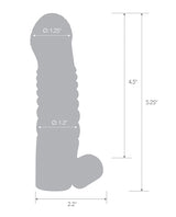 Blue Line C & B 5.25" Vibrating Penis Enhancing Sleeve Extension - Smoke by Blue Line