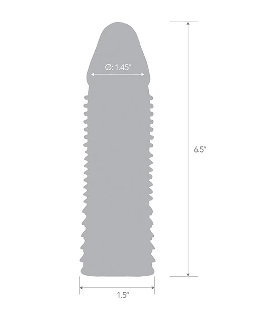 Blue Line C & B 6.5" Triple Sensation Penis Enhancing Sleeve Extension - Smoke by Blue Line