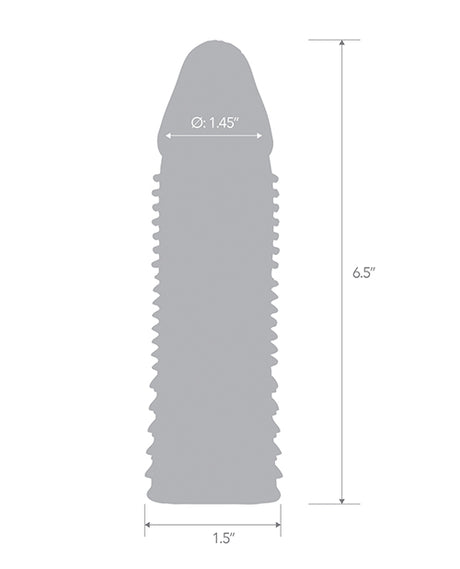 Blue Line C & B 6.5" Triple Sensation Penis Enhancing Sleeve Extension - Smoke by Blue Line