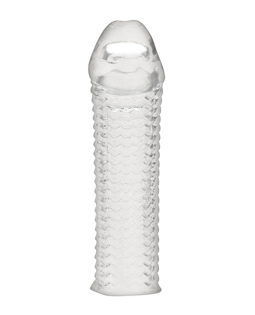 Blue Line C & B 6.5" Textured Penis Enhancing Sleeve Extension - Clear by Blue Line