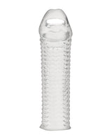 Blue Line C & B 6.5" Textured Penis Enhancing Sleeve Extension - Clear by Blue Line