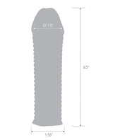 Blue Line C & B 6.5" Textured Penis Enhancing Sleeve Extension - Clear by Blue Line
