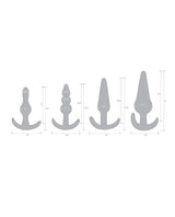 Blue Line C & B 4 pc Anal Training Set - Jelly Blue by Blue Line