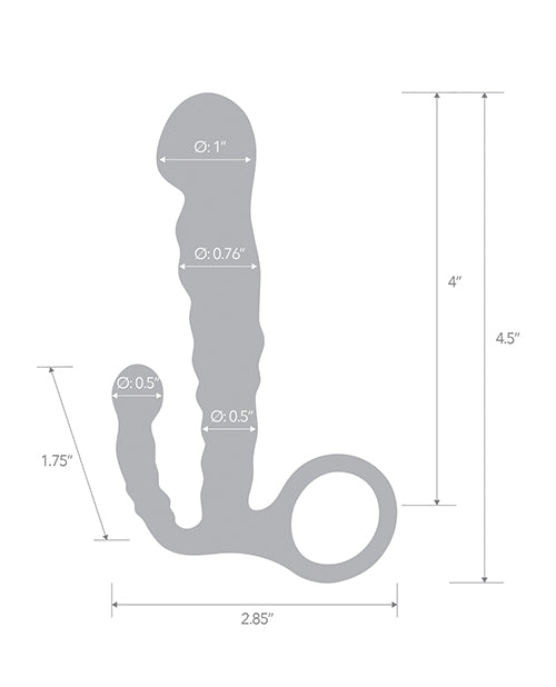 Blue Line C & B 4.5" Beginners Prostate Massager - Jelly Blue by Blue Line